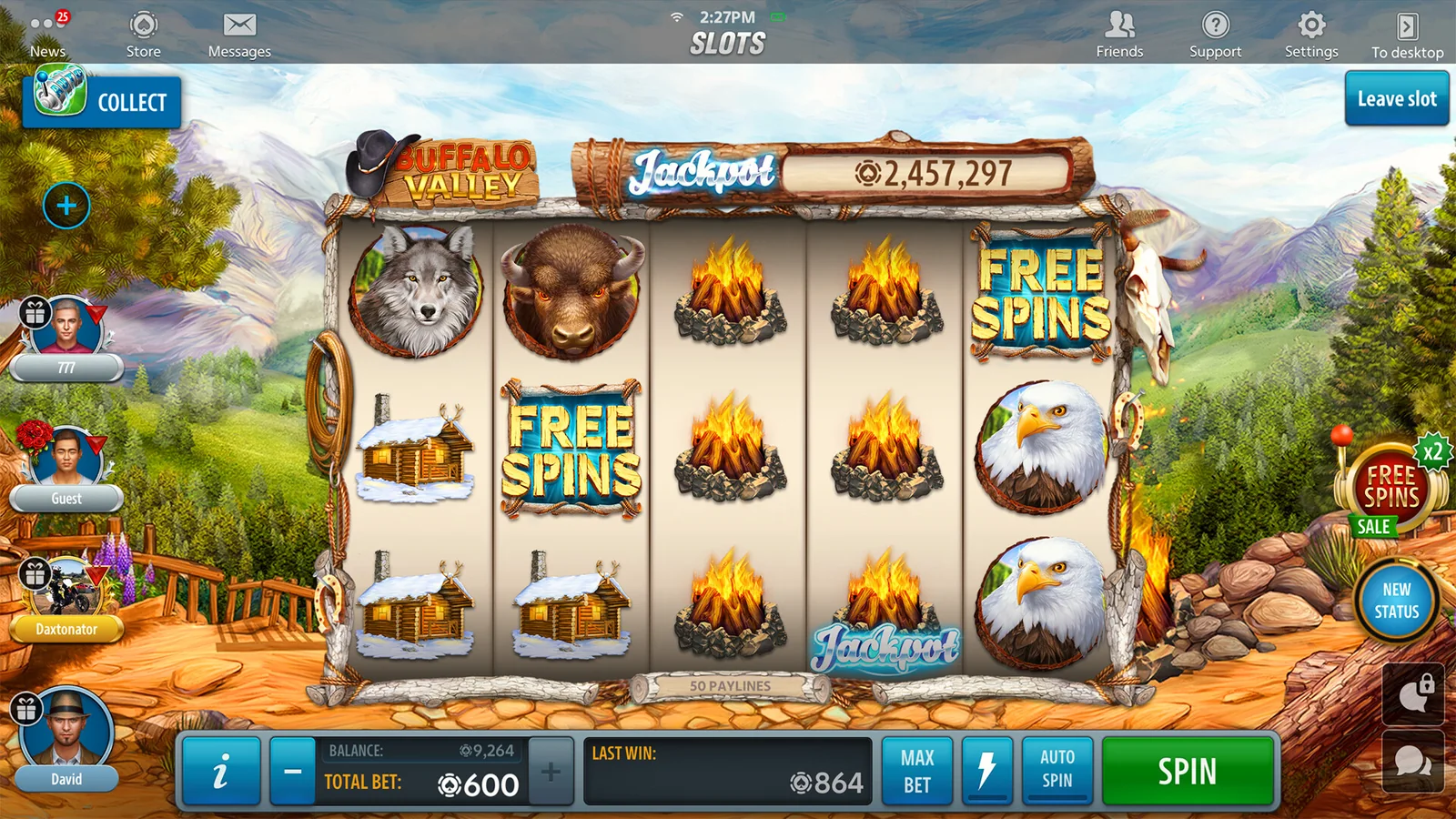 Tampilan reel permainan slot dengan simbol berwarna