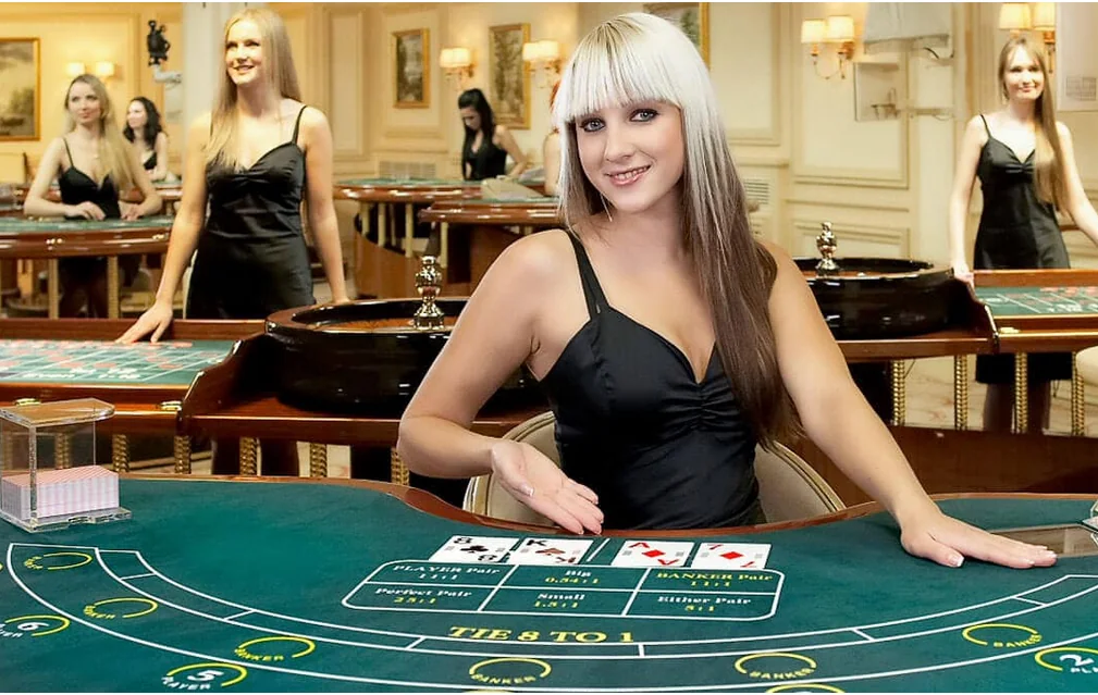 Tampilan dealer dan meja permainan live di RAJAWALITOTO